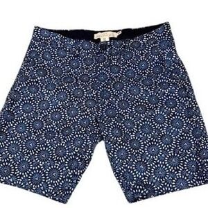H&M L.O.G.G. Shorts Mens 32‎ Blue White Geometric Floral Medallion Chino Casual